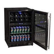 Magic Chef 44 Bottle Stainless Dual Zone Wine &amp; Beverage Cooler MCWBC77DZC N4