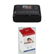 Canon Selphy CP1200 Black Wireless Color Photo Printer and Canon KP-108IN Color Ink and 108 Sheet 4 x 6 Paper...
