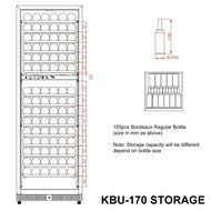 KingsBottle 50 Bottle Dual Zone Wine Cooler, Black N24