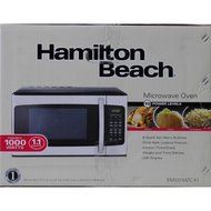 Hamilton Beach 1.1 cu ft, 10 power levels, LED display, 1000W, Microwave oven, Stainless Steel ,Weight and time...