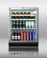 Summit SCR600BLCSSRCADA 24" Commercially Approved &amp; ADA Compliant Beverage Center with 5.5 cu. ft. Capacity Door... N3