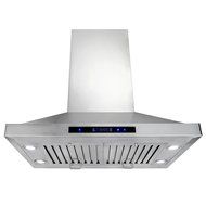 FIREBIRD New 30" European Style island Mount Stainless Steel Range Hood Vent W/Touch Button Control FBGV-2009-30 N6