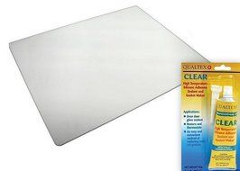 bartyspares Universal Main Oven Door Glass 415Mm X 335Mm With High Temperature Silicone Glue