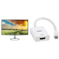 Acer H257HU smidpx 25-Inch IPS WQHD (2560 x 1440) Widescreen Display &amp; AmazonBasics Mini DisplayPort...