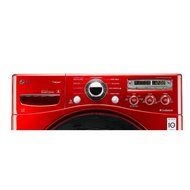 LG "Wild Cherry Red" Steam Laundry Pair with Matching Pedestals and ELECTRIC Dryer (WM2650HRA, DLEX2650R, WDP4R)