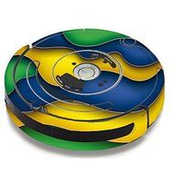 Skin Decal Vinyl Wrap For IRobot Roomba 650 655 Vacuum / Dripping Colors Brazil