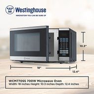 Westinghouse WCM770B 700 Watt Counter Top Microwave Oven, 0.7 Cubic Feet, Black Cabinet N13