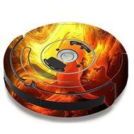 Skin Decal Vinyl Wrap For IRobot Roomba 650 655 Vacuum / Fire Swirl Abstract
