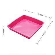 Square Silicone Cake Pan Baking Toast Mold 8.85&quot; By 8.85&quot; By 1.57&quot;