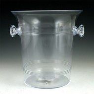 Clear Plastic Ice Bucket/Wine Cooler 8.5 X 6.5 Inch