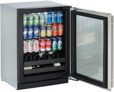 U-line 3024BEVOL00: Overlay Right hand 3000 Series / 24" Beverage Center / Digitally Controlled Single-Zone Convection...