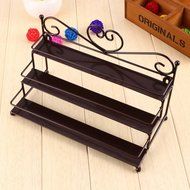 Oligex(TM) Hot Sale Useful 3 Tier Metal Heart Nail Polish Display Wall Rack Organizer Stand Holder 3 Colors Available N2