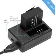 TEKCAM Dual-slot Battery Charger with Micro USB Cable for SJCAM DBPOWER EX5000 14MP Lightdow LD4000 LD6000 1080P... N10