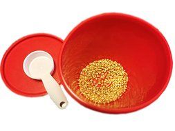 Microwave Popcorn Popper Bundle- 2 Pc Kit includes FREE USDA Certified Organic Non-GMO Popcorn Kernels-BPA free... N2