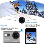 Andoer Action Sports Camera 4K 24FPS 1440P 30FPS 1080P 60FPS Full HD DV 2.0" LCD Screen Wifi Waterproof 30M Adjustable... N8