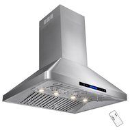 AKDY 36" Wall Mount Stainless Steel Touch Control LED Display Cooking Fan Range Hood N5