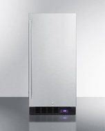 Summit SCFF1537BCSS 15&quot; Upright Freezer with 2.45 cu. ft. Capacity Digital Thermostat LED Lighting Door Lock Adjustable...