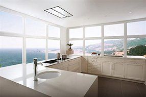 Best Sorpresa Collection Cirrus CC34E6SB 43" Ceiling Mounted Hood, Required Blower Sold Separately N3