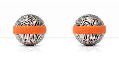A Pair of OYO Ballo Portable Stereo Speakers, Build-in Rechargeable Battery, Orange