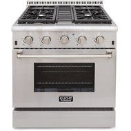 Kucht KRG3080U 30" Professional-Class Natural Gas Gas Range with 4.2 cu. ft. Convection Oven, 4 Top Burners,... N7