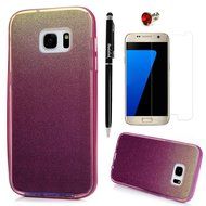 Badalink Galaxy S7 Edge Case 3 in 1 Shockproof Drop Protection Soft TPU Protective Inner Bumper + PC Frame with... N32