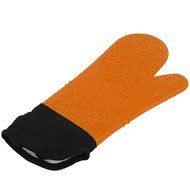 MuLuo Hot Baking Microwave Oven Cooking Mitts Heat Resistant Silicone Glove Orange