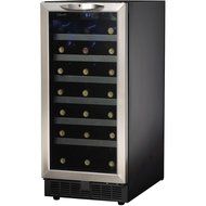 Danby DWC1534BLS 3.7 Cu. Ft. 34-Bottle Silhouette Wine Cooler - Black/Stainless N3