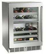 Perlick HP24DS-3-3R 24" Signature Series Indoor Dual Zone Wine Reserve with 32 Bottle Capacity 4 Full-Extension...