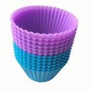 Baking Silicone Cups Soft Round Cupcake Liners - 3 Sets of 12 (Colors May Vary) N2