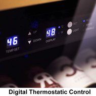 KingsBottle 50 Bottle Dual Zone Wine Cooler, Black N26
