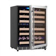 KingsBottle 50 Bottle Dual Zone Wine Cooler, Black N33