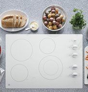GE JP3530TJWW Profile 36" White Electric Smoothtop Cooktop N4