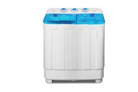 Bismi Portable Compact Washer and Spin Dry Cycle with Built in Pump (10-12lbs Capacity &amp; Spin Dryer)