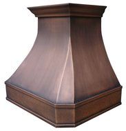 Copper Best H3302127L Kitchen Hood, 16 Gauge Solid Copper Antique Finish N3