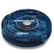 Skin Decal Vinyl Wrap For IRobot Roomba 650 655 Vacuum / Circuit2 Blue