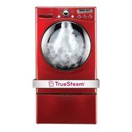 LG "Wild Cherry Red" Steam Laundry Pair with Matching Pedestals and ELECTRIC Dryer (WM2650HRA, DLEX2650R, WDP4R) N4