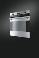 Smeg Classic Design SOU330X 30 Single Electric Wall Oven 4.34 cu. ft. Capacity, Self Cleaning N4