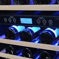 NewAir AWR-460DB 46 Bottle Built in Dual Zone Compressor Wine Cooler, Stainless Steel &amp; Black N3