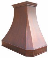 Copper Best H3 482139SD Copper Oven Hood with Internal Motor Large Size 48 inches in Antique Copper Finish N2
