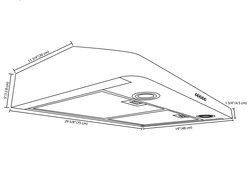 Ancona Slim DW1R 280 CFM Under Cabinet Range Hood, 30-Inch N3
