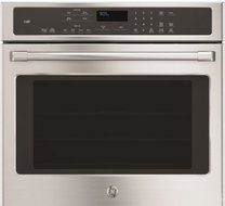 GE Cafe CT9050SHSS 30" Single Electric Wall Oven with 10-Pass Bake Element Self-Clean Heavy Duty Roller Rack and...