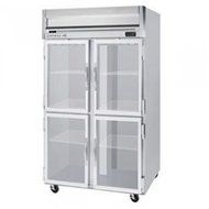 Beverage-Air HFP2-1HG Horizon Series Two Section Glass Half Door Reach-In Freezer 49 cu.ft. Capacity Stainless...