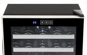 Whynter WC-282TS 28 Bottle Touch Control Freestanding Wine Cooler, Black with Stainless Steel Trim N3