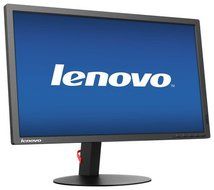 Lenovo - ThinkVision 23.8&quot; LED HD Monitor - Raven Black