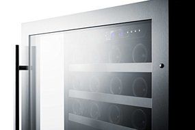 Summit SWC532LBIST 24" Freestanding/Built-In Dual Zone Wine Cellar with 44 Bottle Capacity Digital Thermostat... N4