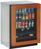 U-line 3024BEVOL00: Overlay Right hand 3000 Series / 24" Beverage Center / Digitally Controlled Single-Zone Convection... N2
