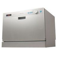 EdgeStar 6 Place Setting Countertop Portable Dishwasher - Silver N2