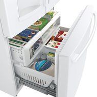 GE GFE28GGKWW 36" Freestanding French-door Refrigerator with 27.8 Cu. Ft. Capacity, in White N4