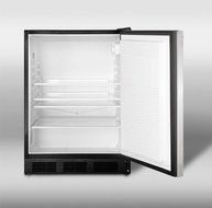 Summit FF7LBLSSHHADA: ADA compliant commercial all-refrigerator for freestanding use, with black cabinet, stainless... N2
