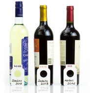 120 Dual labeled erasable Wine cellar tags ID (100 Red/White + 20 Rose/Rose) for wine bottles identification N3